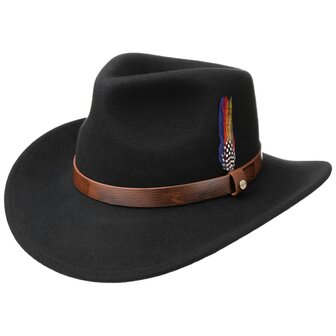 stetson western woolfelt black