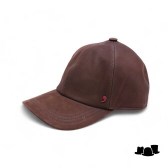 alfonso deste baseball cap nubuck leder bruin