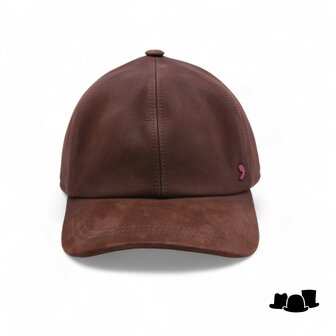 alfonso deste baseball cap nubuck leder bruin