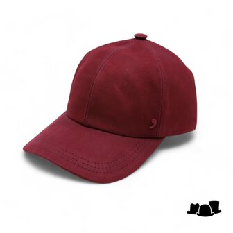 alfonso deste baseball cap nubuck leder burgundy