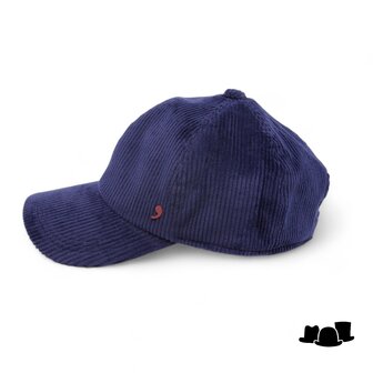 alfonso deste baseball cap corduroy donkerblauw