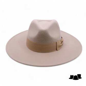 jos van dijck fedora amber wolvilt beige bone