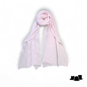 riviera sjaal traforata cashmere soft pink