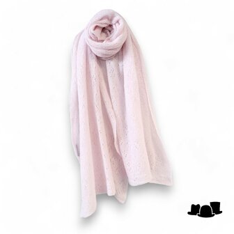 riviera sjaal traforata cashmere soft pink