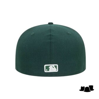 new era 59fifty fitted cap ny yankees mlb wool contrast pin dark green