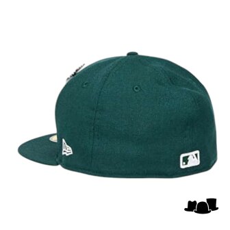 new era 59fifty fitted cap ny yankees mlb wool contrast pin dark green