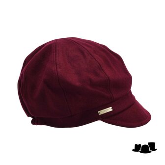 seeberger dames ballonpet wolmix burgundy red