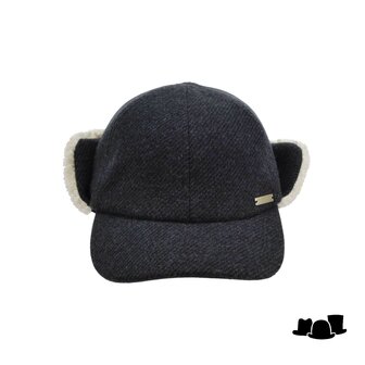 seeberger baseball cap winter oorkleppen borg black