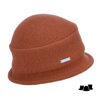 seeberger cloche softvilt boiled wool nut brown