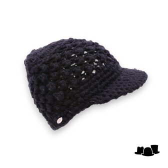 robinsen knitted cap muts klep zwart