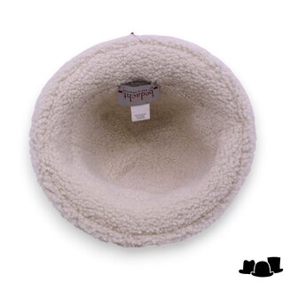 bedacht cloche ariana faux shearling beige