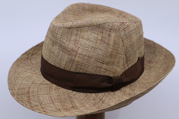 Oliver Sander Fedora Raffia Mix Brown