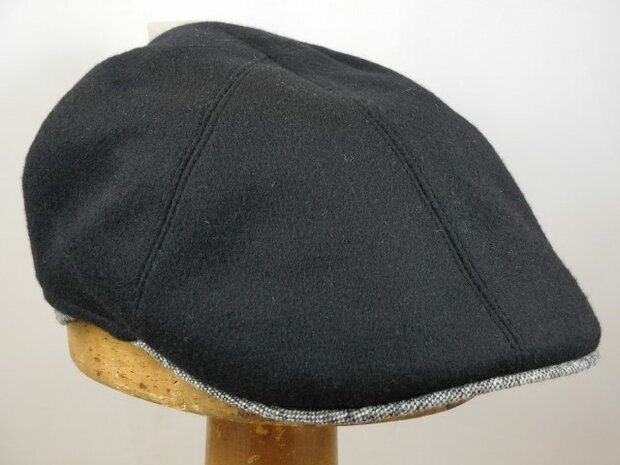 Portaluri Ivy Pet Six Panel WolKasjmier Zwart Contrast klep Tweed Grijs