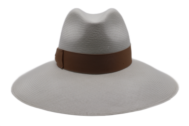 borsalino fedora fino sophie panama white and caramel