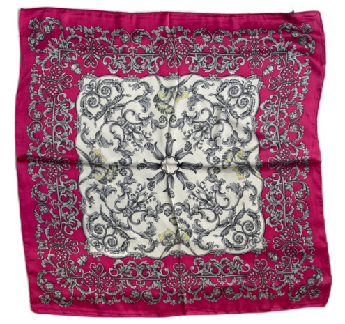 onkar zomer neckerchief sjaal pandas and cats satijn fuchsia