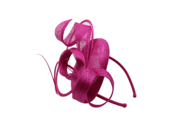 maddox fascinator dopje met strik en loops magenta