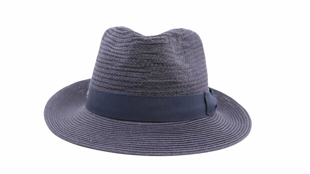 seeberger fedora lint papierstro marine blue