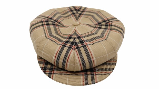 jos van dijck volumineuze ballonpet wol burberry look beige