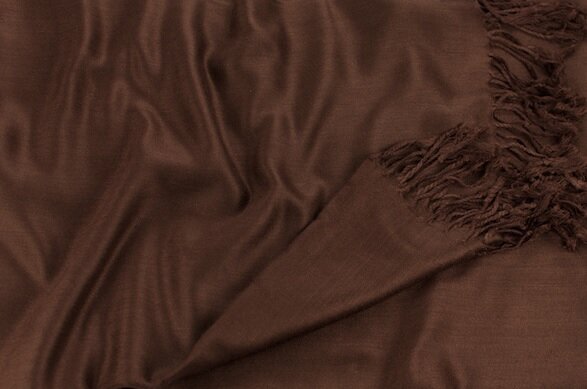 onkar pashmina viscose dark chocolate bruin