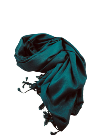 onkar pashmina  viscose green petrol