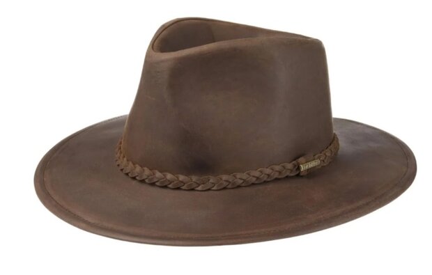 stetson outdoor hat buffalo leather brown