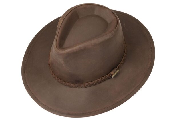 stetson outdoor hat buffalo leather brown