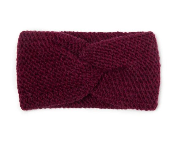 bronte haarband camille knitted wolmix bordeaux