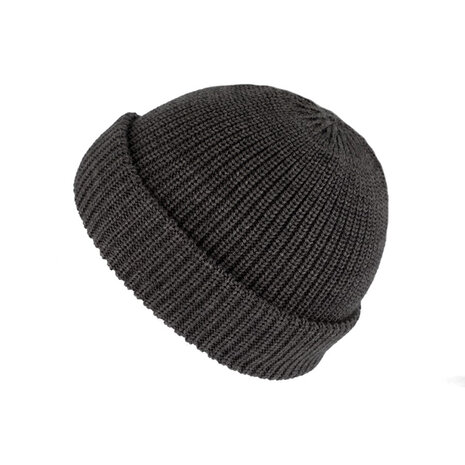 fiebig beanie muts soft merino wol antraciet