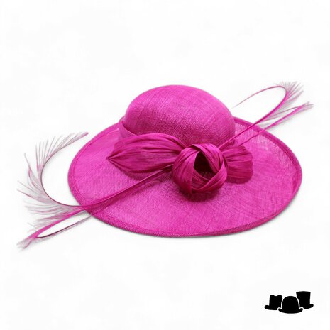 maddox occasion hat buntal sinamay en veren magenta