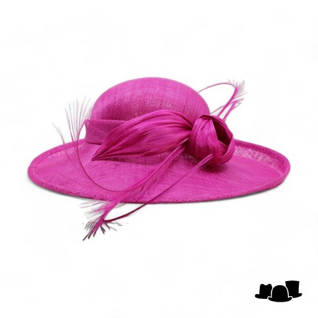 maddox occasion hat buntal sinamay en veren magenta