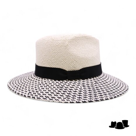 jos van dijck fedora zomerhoed skyler cellulosemix black and white