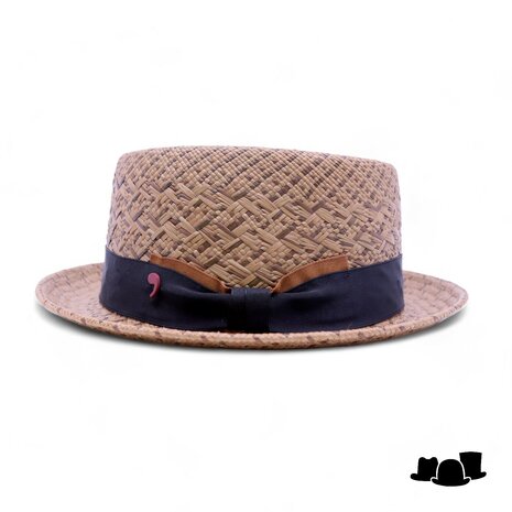 alfonso deste pork pie panama 2tone bruin