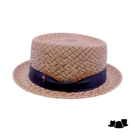 alfonso deste pork pie panama 2tone bruin