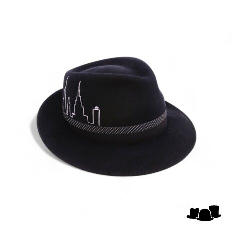 bespoke mayser fedora collins new york haarvilt zwart