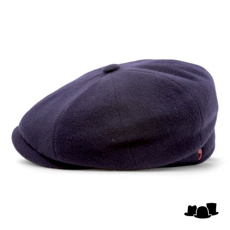 alfonso deste kyoto newsboy cap cashmere wolmix navy