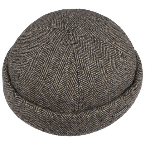 stetson docker wool herringbone antra melange