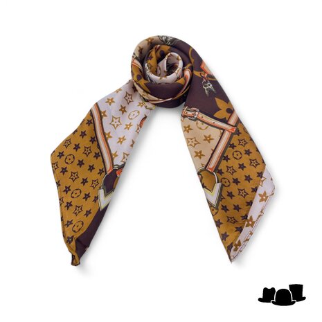 onkar neckerchief classic look satijn camel