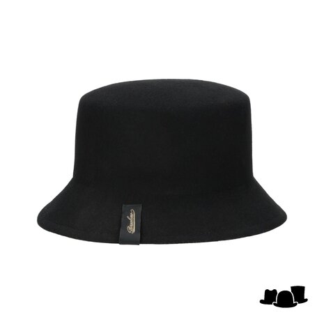 borsalino bucket hat ken reversible wolvilt en lammy black and cream