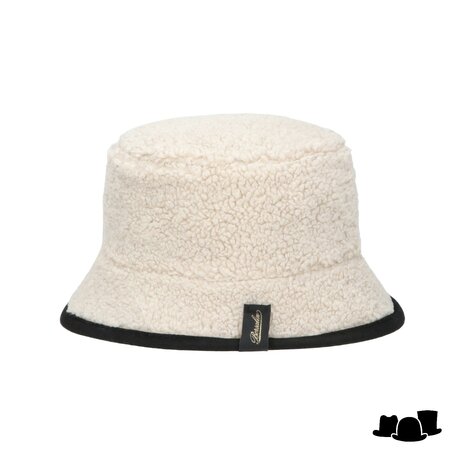 borsalino bucket hat ken reversible wolvilt en lammy black and cream