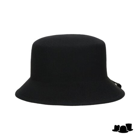 borsalino bucket hat ken reversible wolvilt en lammy black and cream