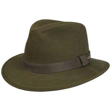 stetson traveller waxed cotton mix olive