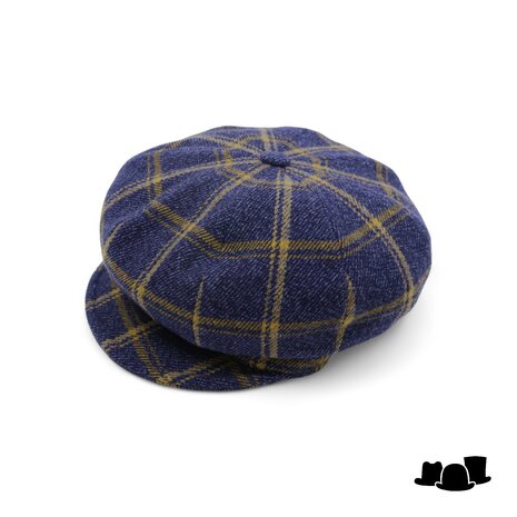 alfonso deste ballonpet krizia cashmere wolmix check blue and yellow