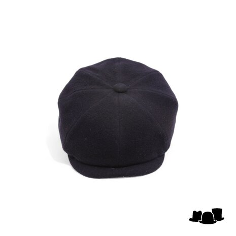 alfonso deste kyoto newsboy cap cashmere wolmix zwart