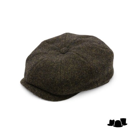 stetson newsboy cap hatteras virgin wool forest green