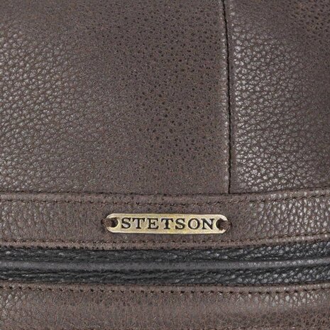 stetson baseball cap cowhide oorklep bruin