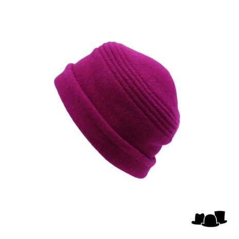 jos van dijck toque muts scheerwol fuchsia