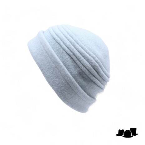 jos van dijck toque muts scheerwol light blue