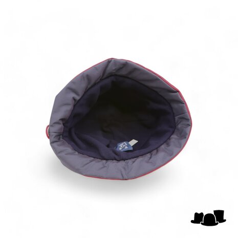 panizza cloche regenhoed knop 2 tone rood en antraciet