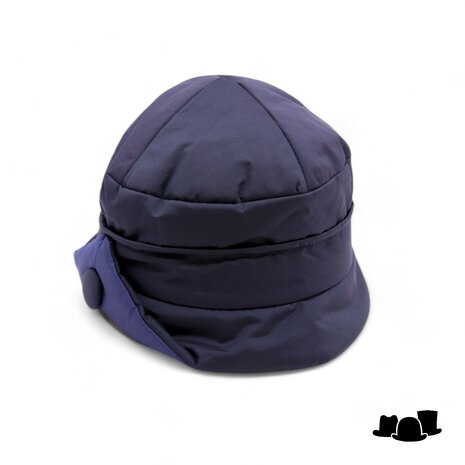 panizza cloche regenhoed knop 2 tone blauw