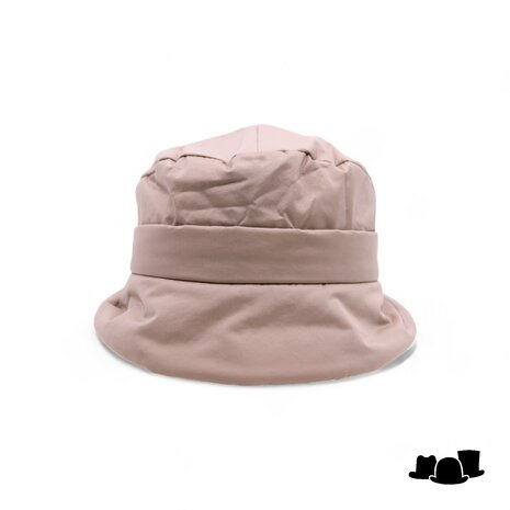 panizza cloche regenhoed strik beige en bruin